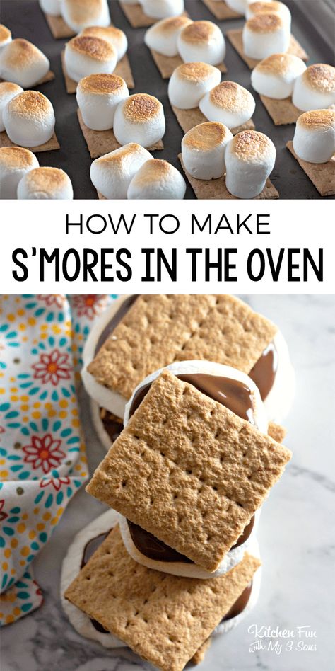 Oven Smores Recipes, Marshmallow Food, Oven Smores, Summer Thoughts, Baked Smores, Smore Recipes, Fantastic Recipes, Camp Crafts, Church Camp