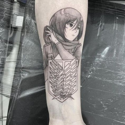 Mikasa Tattoo, Anime Tattoo Ideas Manga, Anime Tattoo Ideas, Attack On Titan Tattoo, Freedom Tattoos, Moon Tattoo Designs, Anime Tattoo, Weird Tattoos, Tattoo Needles