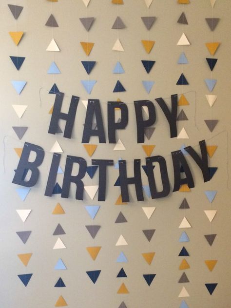 Decoration Ideas Party Simple, Birthday Decoration Ideas With Paper, Birthday Decoration Diy Ideas, Paper Decorations For Birthday, Simple Diy Decorations Party, Craft Paper Decor, Diy Happy Birthday Decorations, Paper Craft Birthday Decoration, Diy For Birthday Decoration