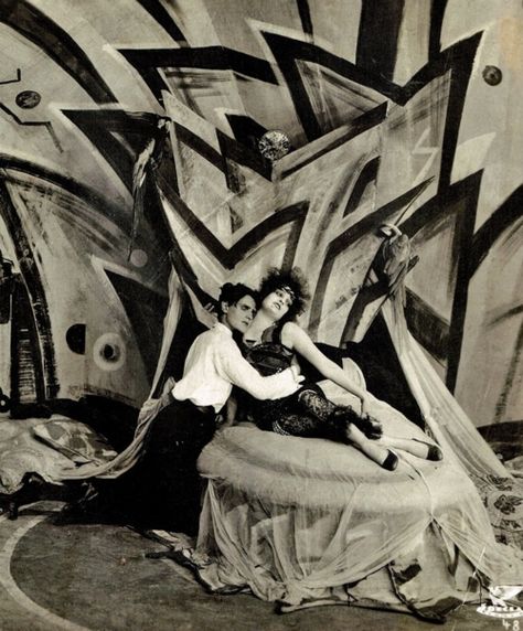 German Expressionism Film, Dr Caligari, George Grosz, German Expressionism, Expressionist Art, Theatre Set, Silent Movie, Scenic Design, Tv Movie