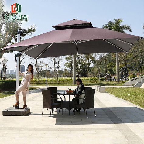 outdoor garden umbrella Aluminum 3m square hanging Offset parasols garden 10 ft Cantilever commercial beach sun patio umbrellas https://m.alibaba.com/product/62131387476/outdoor-garden-umbrella-Aluminum-3m-square.html?__sceneInfo={"cacheTime":"1800000","type":"appDetailShare"} Parasols Garden, Patio Umbrellas Outdoor, Cafe Bench, Garden Sets, Big Umbrella, Bench Outdoor, Garden Umbrella, Garden Cafe, Sun Umbrella