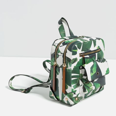 Image 4 of PRINTED BACKPACK from Zara Printed Backpack, Cute Mini Backpacks, Zara Handbags, Spring Bags, Girly Bags, Latest Bags, Back Bag, Stylish Backpacks, Cute Backpacks