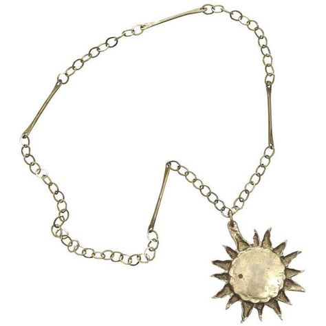 1960s Brass Sun Medallion (€200) ❤ liked on Polyvore featuring jewelry, necklaces, accessories, gold, suns, hand crafted jewelry, brass necklace, handcrafted jewellery, polish jewelry and handcrafted necklaces Medallion Jewelry, Sun Medallion, Jewellery Chain, Brass Chain Necklace, Jewelry Chains, Necklaces Chain, Accessories Gold, Necklaces Gold, Jewelry Chain