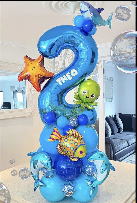 Sea Birthday Party Decorations, Finding Dory Birthday Party, Dory Birthday Party, Dory Birthday, Baby Shower Girl Diy, Second Birthday Ideas, Simple Birthday Decorations, Diy Baby Shower Gifts, Sea Birthday Party