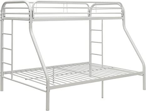 ACME Furniture 02052WH Tritan Bunk Bed, White, Twin XL over Queen Twin Over Queen Bunk Bed, Best Bunk Beds, Bunk Beds Ideas, Bunk Bed Tent, Beds White, Contemporary Bunk Beds, Queen Bunk Bed, Queen Bunk Beds, Beds Ideas