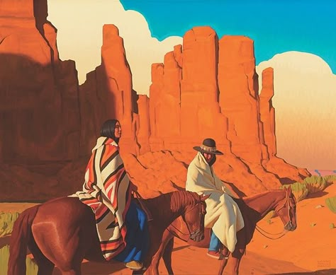 Samurai Cowboy, Logan Maxwell, Southwestern Paintings, Southwest Sunset, Life Drawing Classes, Navajo Art, Western Paintings, Southwestern Art, Southwest Art