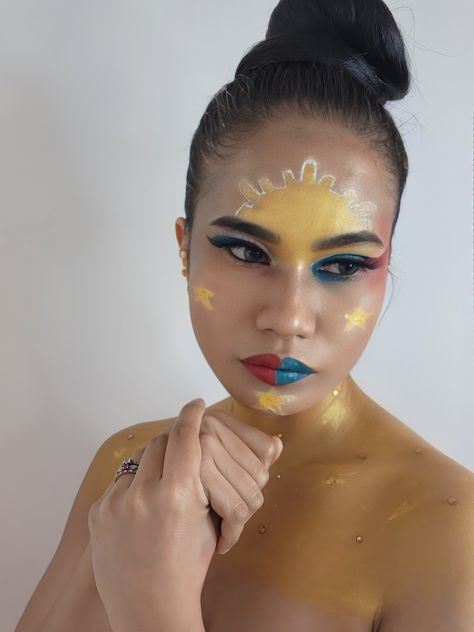 Philippines Makeup, Philippines Flag, Flag Face, Face Painting Designs, Painting Designs, Fashion Design Sketches, Design Sketch, Body Painting, Face Painting