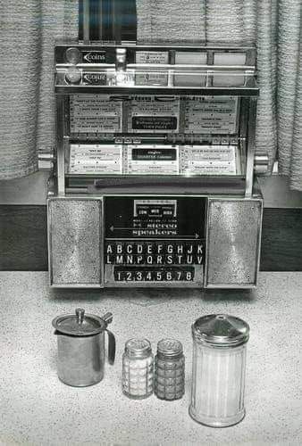 Good Old Days | Ah, I remember when all the little diners and coffee shops had your little table top "juke boxes" .. Vintage Diner, Pics For Dp, Jukeboxes, Good Old Days, Newport News, Table Side, Old Days, I Remember When, Old Ads