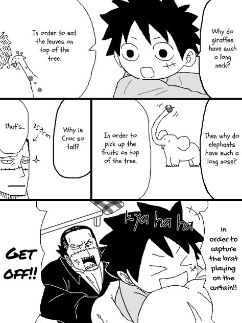 Luffy X Everyone Comic, Sir Crocodile And Luffy, Crocodile Is Luffy's Mom, Crocodile Mom One Piece, Baby Luffy Fanart, One Piece Crocomom, Crocodile Luffy Mom, Crocomom One Piece, Crocomom And Luffy