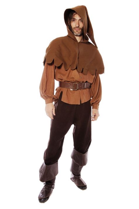 MEDIEVAL SERVANT PEASANT BROWN COSTUME Peasant Outfit Medieval, Servant Outfit Male, Medieval Servant, Servant Outfit, Medieval Male, Peasant Outfit, Medieval Peasant, Outfits Male, Dress Hire