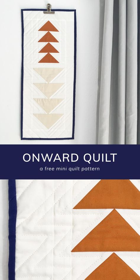 Onward Quilt - A Modern Flying Geese Quilt | Cotton and Joy Modern Flying Geese Quilt, Geese Quilt, Art Education Projects, High School Art Lesson Plans, Mini Quilt Patterns, Flying Geese Quilt, Straight Line Quilting, Flower Quilts, Landscape Quilts