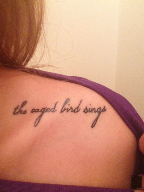 The caged bird sings She Rules Her Life Like A Bird In Flight Tattoo, I Know Why The Caged Bird Sings Tattoos, Music Bird Tattoos, Why The Caged Bird Sings, Caged Bird Sings, I Know Why The Caged Bird Sings Book, The Caged Bird, Caged Bird, The Caged Bird Sings