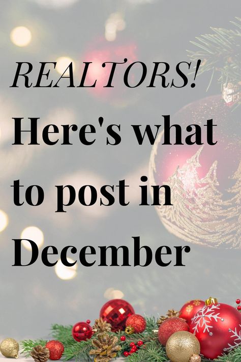 REALTORS! Here's exactly what to post on your real estate social media for December. You'll get tons of real estate marketing ideas to help you generate real estate leads in the winter. Know exactly what to post on your real estate Instagram profile. It's time for you to make your winter social media marketing for real estate agents 10x easier while also engaging with your Sphere of Influence. Need done-for-you real estate social media posts? Just ask! Real Estate Veterans Day Post, Holiday Real Estate Marketing Ideas, Real Estate Selling Tips, Realtor Holiday Marketing, Real Estate Questions Social Media, Realtor Fall Posts, Christmas Real Estate Marketing Ideas, Real Estate Marketing Christmas, Real Estate December Posts