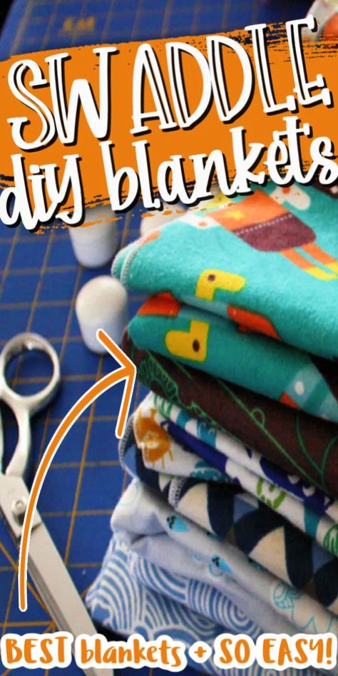 Swaddle Blanket Tutorial, Diy Blankets, Couture Bb, Swaddling Blankets, Blanket Tutorial, Whip Stitch, Diy Bebe, Swaddle Blankets, Baby Sewing Projects