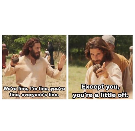 The Chosen season 3 episode 3 Jesus and Lazarus playing game 
The chosen memes Jesus memes Christian memes Jesus And Lazarus, The Chosen Season 3, Christian Quotes Images, Bible Videos, Church Humor, Bible Video, Jesus Memes, Christian Jokes, Bible Humor