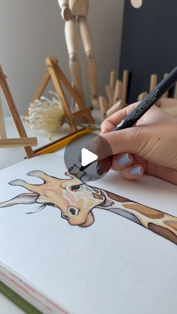 Kalinina🎨 on Instagram: "What is your favorite wild animal?🦒🐅🦍  #animal #giraffe #nature #sketch #wild" Giraffe Art Drawing, Draw Giraffe, Cute Giraffe Drawing, Wild Animals Drawing, Giraffe Artwork, Giraffe Drawing, Giraffe Painting, Nature Sketch, Cute Giraffe