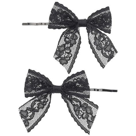 Black lace bow on Kirby ($3.14) ❤ liked on Polyvore Lace Bow Tattoos, Vampire Hair, Lace Hair Accessories, Bow Tattoo Designs, Vampire Fashion, Bow Drawing, Gothic Punk Fashion, You Got That, Black Hair Accessories