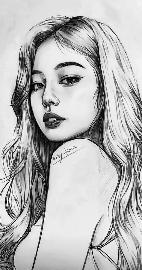 Blackpink Drawing, Pen Art Work, Color Drawing Art, Girl Drawing Sketches, Animation Art Sketches, Cool Pencil Drawings, Figure Sketching, Girly Drawings, Kpop Drawings