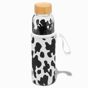 Cowgirl Core, Friends Cafe, Black And White Cow Print, Cow Prints, Black Water Bottles, White Water Bottle, Cow Stuff, White Cow Print, Black And White Cow