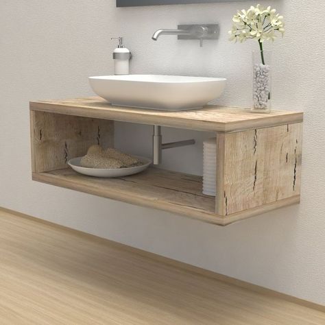 Small Bathroom Sinks, Washbasin Design, Bathroom Drawers, Basin Cabinet, Shelf Bathroom, Tiny Bathroom, Bathroom Basin, Bath Room, Rustic Bathroom