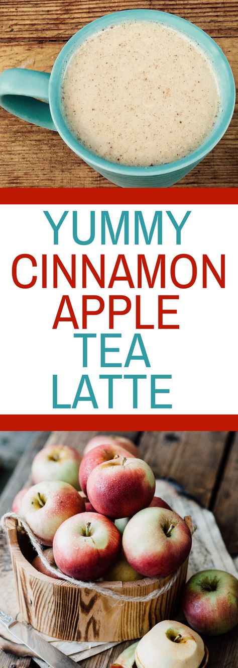 Yummy Cinnamon Apple Tea Latte | Montana Happy Homemade Latte, Tea Latte Recipe, Hot Drinks Recipes, Rustic Recipes, Apple Tea, Cinnamon Apple, Easy Cinnamon, Latte Recipe, Tea Latte