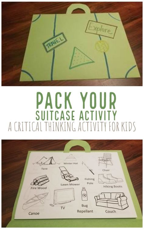 Get kids thinking about what they will need to bring with them in very cold temperatures. Pack your suitcase activity for kids is a fun way to teach kids preparedness and practice critical thinking skills. Also check out our free printable suitcase fillers. What should you bring camping? What should you bring to the beach? and much more. Suitcase Activities For Preschool, Suitcase Craft Preschool, Airport Activities For Kids, Suitcase Craft For Kids, Suitcase Craft, Travel Activities For Kids, Preschool Travel, Kids Critical Thinking, Critical Thinking Activities