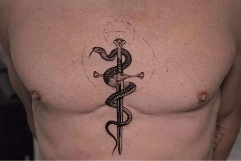 Men’s Collar Bone Tattoo Ideas, Chest Patch Work Tattoo, Chest Tattoo Men Ideas Simple, Small Chest Tattoo Men Ideas Simple, Small Chest Tattoo Men Ideas, Male Sternum Tattoo, Men’s Sternum Tattoo, Pectoral Tattoo Men, Men Tattoo Ideas Chest