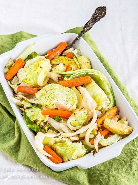 Baked Cabbage Recipes, Cabbage Wedges, Roasted Cabbage Wedges, Ham And Cabbage, Cabbage Side Dish, Cabbage And Carrots, Buttered Cabbage, Carrots Side Dish, Cabbage Carrot