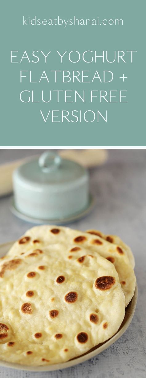 Easy Yoghurt Flatbreads | Kids Eat by Shanai. Made with just 2 ingredients and ready in minutes Yoghurt Flatbread, Yogurt Flatbread, Flat Breads, Bread And Pastries, Foods With Gluten, 2 Ingredients, Flatbread, Sans Gluten, Mocktails