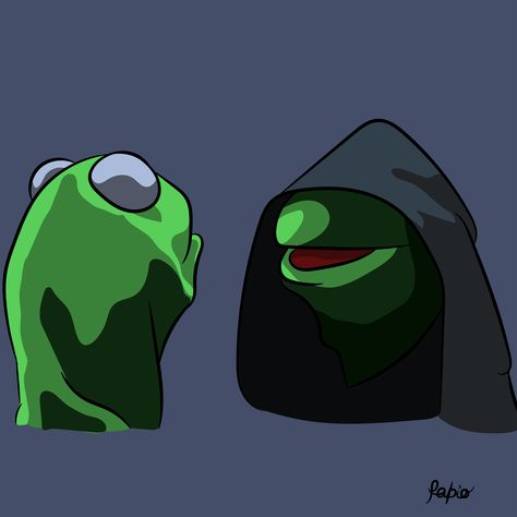 Kermit Drawing, Darth Vader Cartoon, Kermit Meme, Frog Meme, Meme Meme, Black Hood, Chara Design, Kermit The Frog, Drawing Ideas