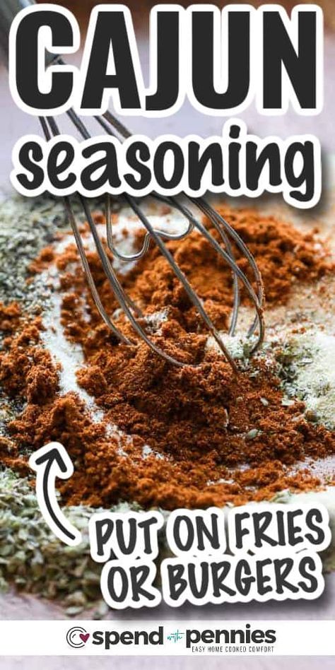 This is the best Cajun seasoning recipe with its perfect blend of spicy and savory herbs. For all those tasty Louisiana-style recipes, this blackened seasoning is sure to kick up the flavor. Try it on everything from chicken to fish or steak. It's easy to make in a few seconds, and it lasts for months, so why not mix up a batch today to use anytime? #cajunseasoning #cajunseasoningrecipe #cajunspice #spendwithpennies Chicken Shrimp Pasta, Cajun Seasoning Recipe, Pasta Seafood, Homemade Cajun Seasoning, Blackened Seasoning, Homemade Spice Mix, Meat Rubs, Chicken Shrimp, Spice Mix Recipes