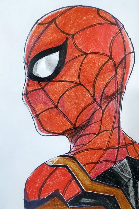 Marvel Drawings Pencil, Draw Spider, Spiderman Decorations, Avengers Drawings, Sharpie Drawings, Holland Art, Spiderman Drawing, Whatsapp Wallpaper Cute, Man Sketch