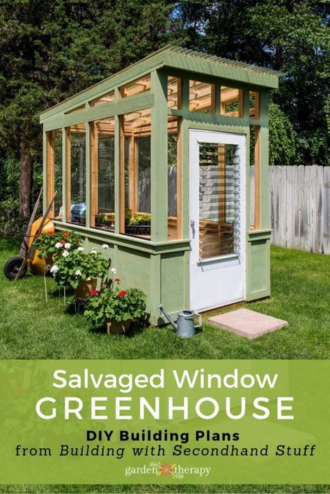 Build an Old Window Greenhouse Small Green House, Old Window Greenhouse, Window Greenhouse, Diy Greenhouse Plans, Outdoor Greenhouse, Greenhouse Shed, Build A Greenhouse, Backyard Greenhouse, Greenhouse Plans