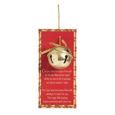 Give a little love this season with the help of this Legend of the jingle bell Christmas ornament. Each 2 1/4" metal jingle bell ornament is attached to a 3" x 6 1/4" paper card that explains the legend of the jingle bell. Give it as a small Christmas gift, tie it on a present, or use it as a stocking stuffer idea! | The Holiday Aisle® Legend of the Jingle Bell Hanging Figurine Ornament Metal in Gray/Yellow, Size 3.5 H x 6.7 W x 12.4 D in | Wayfair Small Christmas Gifts, Christmas Crafts For Gifts, Bell Ornaments, Tie Gifts, Christmas Figurines, Christmas Makes, Jingle Bell, Winter Crafts, Christmas Activities