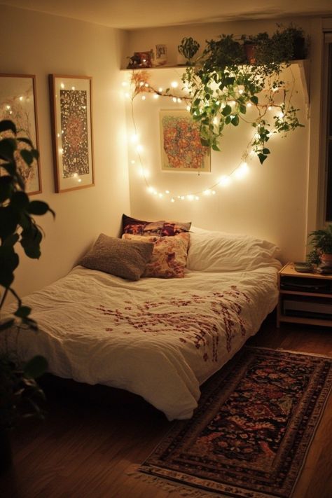 Woman Cave Ideas Bedrooms, Small Room Inspo, Small Bedroom Ideas For Women, Bedrooms For Couples, Cozy Small Bedrooms, Bedroom Decor For Women, Cozy Dorm Room, Random Places, Dorm Room Ideas