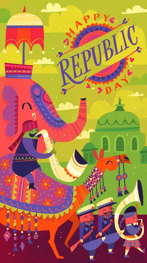 Snapchat Republic Day Mass Snap on Behance Republic Day Illustration, Tisch School Of The Arts, Charger Art, Illustration Projects, Day Illustration, Master Of Fine Arts, Wacom Tablet, Postcard Art, Greeting Card Illustration