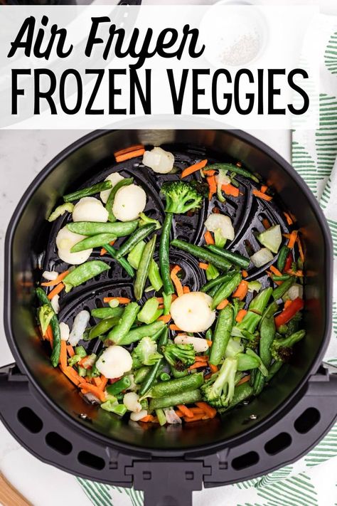 Airfryer Stir Fry, Air Fryer Stir Fry, Frozen Vegetable Recipes, Mix Vegetable Recipe, Recipe For Air Fryer, Air Flyer, Vegetable Stir Fry Recipe, Healthy Side Dish, Asian Vegetables