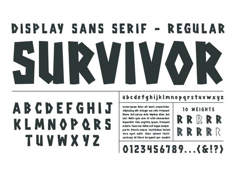 Survivor Font Preview by Thomas Ramey - Dribbble Survivor Bulletin Board Ideas, Survivor Classroom Theme, Free Halloween Font, Survivor Poster, Happy Halloween Font, Survivor Theme, Survivor Idea, Summer Lesson Plans, Survivor Games