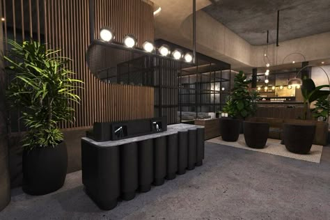 Take A Look Inside LA's New Wellness Destination, Remedy Place Spa Reception Area, Social Wellness, Waiting Room Design, Reception Waiting, Hotel Buffet, Mid Century Office, Meditation Studio, Office Design Inspiration, Modern Reception