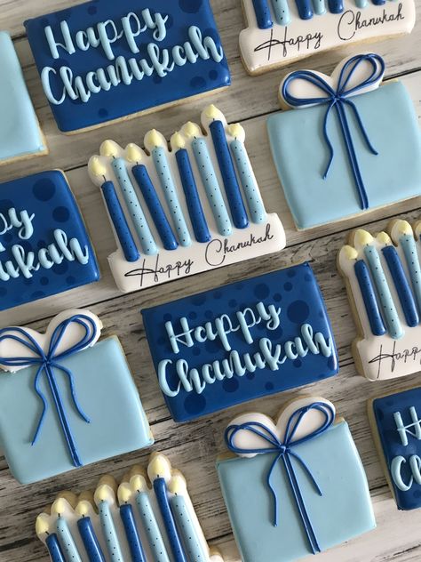 Happy Hanukkah! Hanukkah Royal Icing Cookies, Hanukkah Cookies Decorated, Hanukkah Sugar Cookies, Hanukkah 2023, Hannukah Cookies, Hanukkah Table Setting, Hannukah Candles, Hanukkah Cookies, Hanukkah Desserts