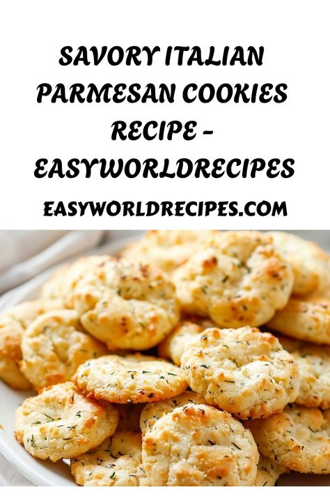 Savory Italian Parmesan Cookies are a delightful twist on the traditional cookie, offering a burst of cheesy, herby flavors perfect for any occasion. Savory Spritz Cookies, Savory Holiday Treats, Savory Cookies Recipes, Savory Biscotti, Parmesan Cookies, Savoury Cookies, Savory Cookies, Traditional Cookies, Italian Side Dishes