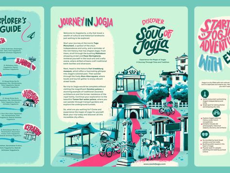 Travel Guide Book Design, Travel Brochure Design, Map Brochures, Travel Book Design, Travel Guide Design, Brochure Design Creative, Brochure Design Layout, Trifold Brochure Design, Travel Guide Book