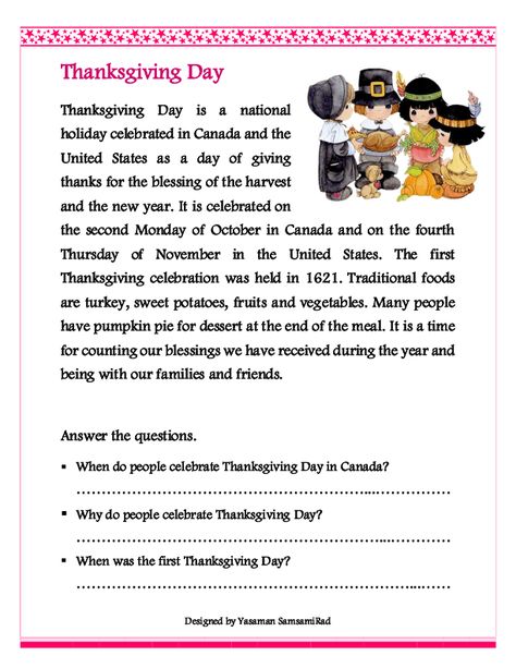 Click to close or click and drag to move Thanksgiving Reading Comprehension, Thanksgiving Readings, Thanksgiving Worksheets, Thanksgiving Math, Social Studies Worksheets, 2nd Grade Worksheets, Love Anniversary Quotes, Free Thanksgiving, English Activities