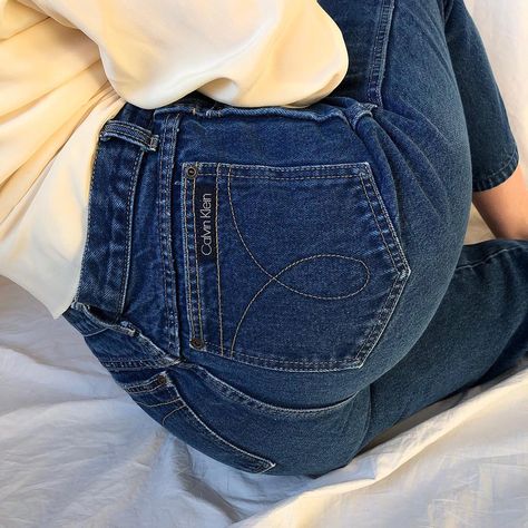 Goodshop Badshop on Instagram: “SOLD Vintage dark wash Calvin Klein straight leg high-waisted (12.25” rise) jeans, best fits s-m (belted-fitted). Actual size is 29x29. DM…” Outfits Aesthetic, Levi Jeans, Calvin Klein, Straight Leg, Tights, High Rise, Cute Outfits, Women Jeans, Style Inspiration