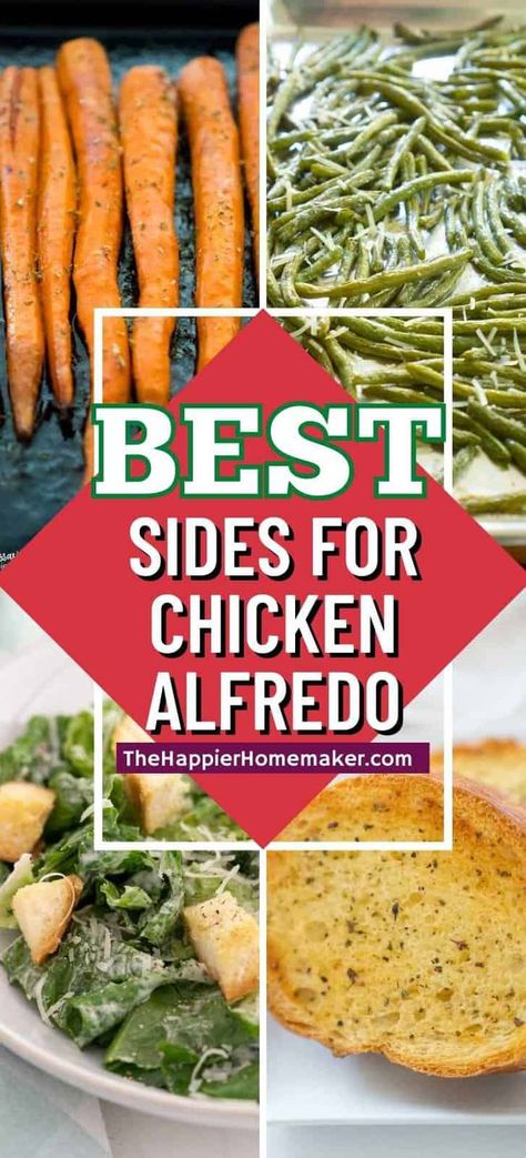 Best Side Dishes For Chicken, Blackened Chicken Alfredo Pasta, Chicken Alfredo Dinner, Chicken Penne Alfredo, Lasagna Side Dishes, Fetuccini Alfredo, Broccoli Alfredo Pasta, Chicken Fettuccini Alfredo, Blackened Chicken Alfredo