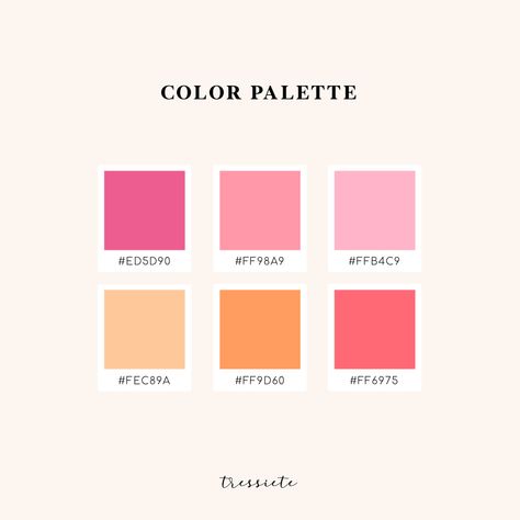 Feminine Color Palette, Wedding Planning Binder, Orange Palette, Wedding Color Pallet, Hex Color Palette, Paint Color Inspiration, Hex Codes, Pastel Palette, Design Seeds