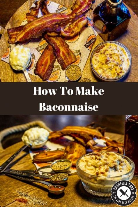 Baconnaise Recipe, Bacon Day, Catering Food Displays, Bacon Jam, Burger Sauce, Cooking 101, Burger Bar, Veggie Tray, Delicious Burgers