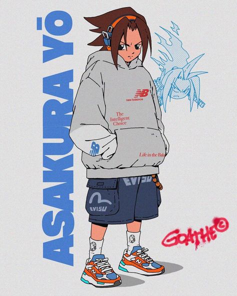 𝐆𝐎𝐀𝐓𝐇𝐄© on Instagram: “Shaman king 👑 🗡” Street Wear Drawing, Easy Disney Drawings, Superflat, Shaman King, Dope Art, Gen Z, Hand Art Drawing, Amazing Spiderman, Hand Art