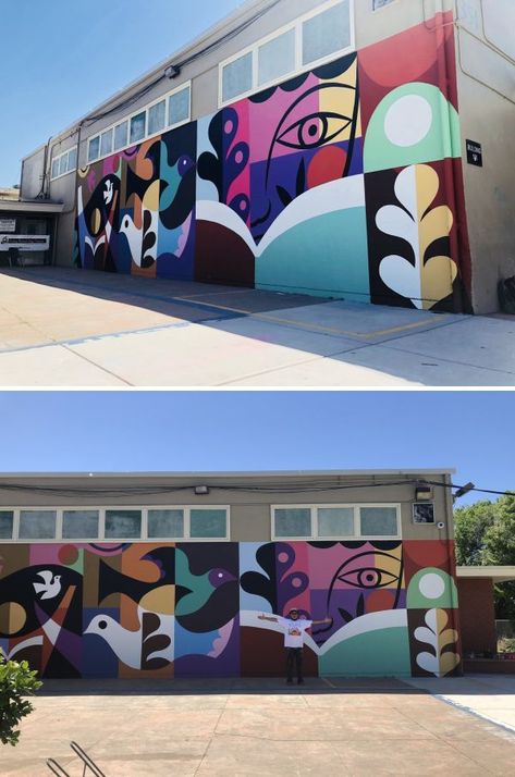 Elementary Mural, Murals School, School Mural Ideas, Garden Mural, Mural Inspiration, School Wall Art, School Murals, School Painting, Environmental Graphic Design