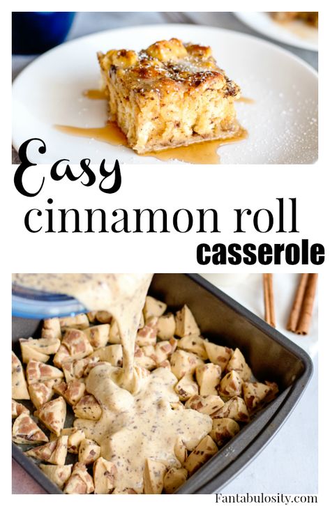 Cinnamon Roll Casserole Easy, Easy Cinnamon Roll Casserole, Pillsbury Cinnamon Roll Recipes, Cinnamon Roll Casserole Recipe, Cinnamon Roll French, Pillsbury Cinnamon Rolls, Cinnamon Roll French Toast, Delicious French Toast, Cinnamon Roll Casserole